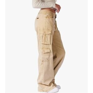 FIVESTAR General Low Rise Wide Leg Cargo Pant in Camel - Size 0/24 - Preowned